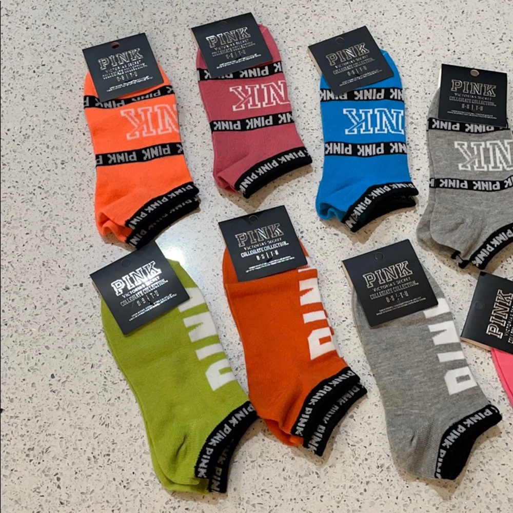 10 pairs of pink Victoria’s Secret socks brand NWT - Picture 2 of 8